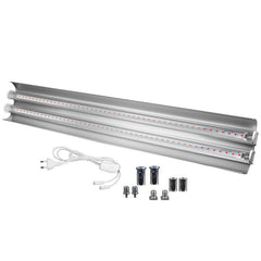 Lampa dubla pentru cresterea plantelor Practicpentrucasa, 50 cm, T5, tehnologie LED, nu afecteaza plantele, potrivit pentru intregul ciclu de crestere, multicolor