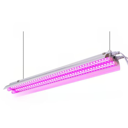 Lampa dubla pentru cresterea plantelor Practicpentrucasa, 50 cm, T5, tehnologie LED, nu afecteaza plantele, potrivit pentru intregul ciclu de crestere, multicolor