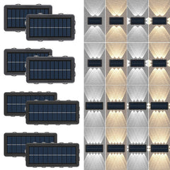 Lampa Solara, Practicpentrucasa, 8+4 LED, Lumina Alba/Calda, din ABS+PC, 8 x 17.7 x 3.7 cm, Negru