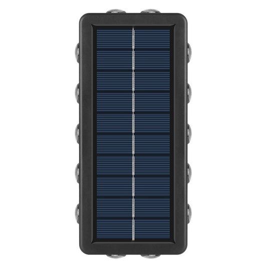 Lampa Solara, Practicpentrucasa, 8+4 LED, Lumina Alba/Calda, din ABS+PC, 8 x 17.7 x 3.7 cm, Negru