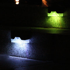 Aplica solara LED Practicpentrucasa, ABS/Policarbonat, rezistenta la apa IP65, pentru trepte, borduri, terasa, 1.2V, 600mah, 7.9 x 5 cm, lumina multicolora, negru