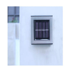 Aplica solara LED Practicpentrucasa, ABS/Policarbonat, rezistenta la apa IP65, pentru trepte, borduri, terasa, 1.2V, 600mah, 10 x 7.5 x 3 cm, lumina alb calda, negru