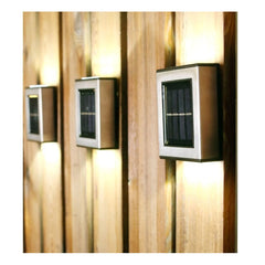 Aplica solara LED Practicpentrucasa, ABS/Policarbonat, rezistenta la apa IP65, pentru trepte, borduri, terasa, 1.2V, 600mah, 10 x 7.5 x 3 cm, lumina alb calda, negru