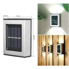 Aplica solara LED Practicpentrucasa, ABS/Policarbonat, rezistenta la apa IP65, pentru trepte, borduri, terasa, 1.2V, 600mah, 10 x 7.5 x 3 cm, lumina alb calda, negru