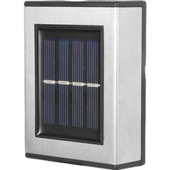 Aplica solara LED Practicpentrucasa, ABS/Policarbonat, rezistenta la apa IP65, pentru trepte, borduri, terasa, 1.2V, 600mah, 10 x 7.5 x 3 cm, lumina alb calda, negru