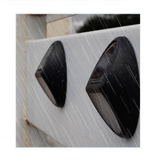 Aplica solara LED pentru perete Practicpentrucasa, in forma ovala, 10 LED-uri, lumina puternica, IP65, 12 x 7.5 cm, 1.2 V, 300 mAh, autonomie 8-10 ore, alb rece