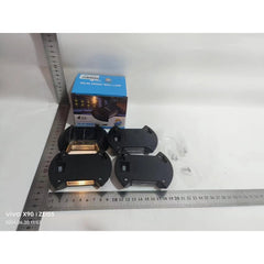 Set 4 Aplice solare LED Bidirectionale pentru perete Practicpentrucasa, in forma de funda, 8 LED-uri, material ABS si PC, lumina puternica, IP65, 10 x 7.5 cm, baterie 1.2 V, 300 mAh, autonomie 8-10 ore, alb cald