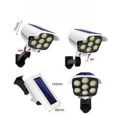 Camera de supraveghere falsa, incarcare solara, 77 LED-uri, senzor de miscare, Practicpentrucasa