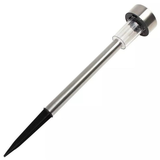 Lampa solara LED de exterior pentru gradina Practicpentrucasa, dispersor normal, 0.06W, Inox, 29 cm