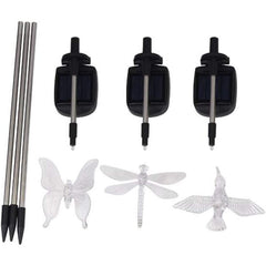 Set 3 Lampi Solare LED tip pasare-fluture-libelula, Inaltime 43 cm, Practicpentrucasa, Multicolor