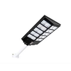 Lampa solara stradala Practicpentrucasa, cu telecomanda, senzor de miscare si lumina, suport prindere, 800 LED-uri, IP65, ABS, 25AH, 500W, temperatura culoare 6500K, 67.6x34.8x7.2 cm, autonomie 10-12 ore, negru