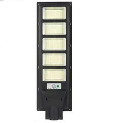 Lampa solara stradala Practicpentrucasa, cu telecomanda, senzor de miscare si lumina, suport prindere, 240 LED-uri, IP65, ABS, 12AH, 250W, temperatura culoare 6500K, 70x18.8x5 cm, autonomie 10-12 ore, negru