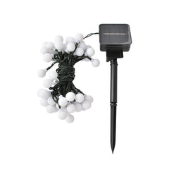 Instalatie Lumini Gradina, 12 metri, 100 de LED-uri cu ornament tip Bulb, 8 jocuri de lumini alb rece, cu energie solara, liniar, interior/exterior, Practicpentrucasa