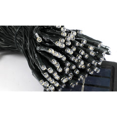 Instalatie Craciun, 20 metri, 200 de LED-uri, alb cald, cu energie solara, fir de cupru, liniar, interior/exterior, Practicpentrucasa