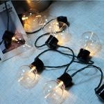 Instalatie Craciun, 5 M, 10 de LED-uri, alb-cald, model cu bulb, liniara, solara, interior/exterior, Practicpentrucasa