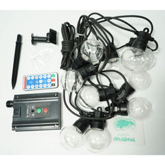 Instalatie Craciun, 5 M, 10 de LED-uri, alb-cald, model cu bulb, liniara, solara, interior/exterior, Practicpentrucasa