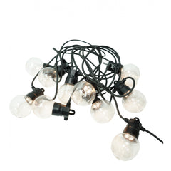 Instalatie Craciun, 5 M, 10 de LED-uri, alb-cald, model cu bulb, liniara, solara, interior/exterior, Practicpentrucasa