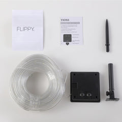 Instalatie luminoasa de Craciun tip furtun luminos, 300 LED-uri, 32 metri lungime, 8 programe, 2 metri prelungitor, sarma din cupru, incarcare solara, alb cald, Practicpentrucasa