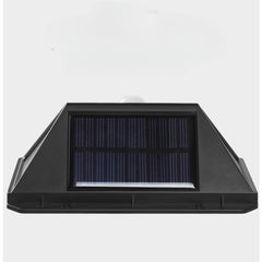 Lampa cu incarcare solara pentru exterior, 100 LED cu distanta de inductie, montaj pe perete, fara cabluri, cu 4 fete, Practicpentrucasa