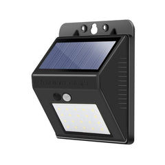 Lampa cu incarcare solara si senzor de miscare pentru exterior, 20 LED cu distanta de inductie, montaj pe perete, fara cabluri, Practicpentrucasa