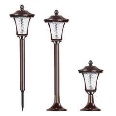 Lampa solara cu prindere in pamant, Practicpentrucasa, inaltime 65 cm, Alb Rece