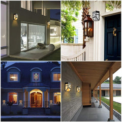 Lampa solara cu senzor Geometric, IP65, Lumina Alb cald, Practicpentrucasa