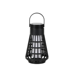 Lampa Solara pentru Gradina, Practicpentrucasa, Reincarcabila de la Soare, Model Felinar, Portabila cu Picior, Lumina Calda, 12 cm, Negru