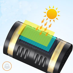 Lampa solara LED decorativa cu lumina bidirectionala Practicpentrucasa, IP65, 1.2V, 600mah, 15.1 x 9 x 6 cm, material ABS, multicolor