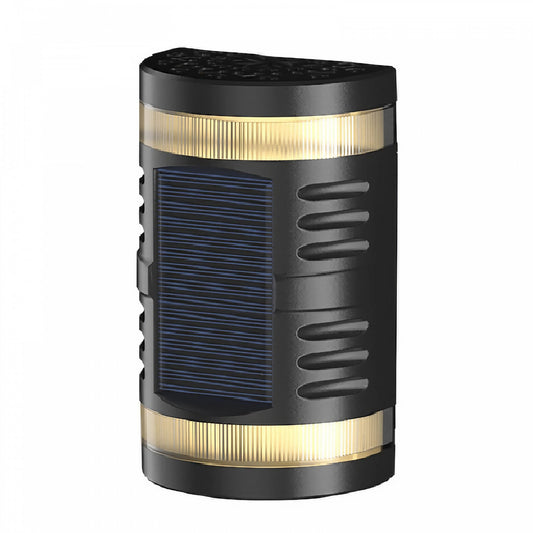 Lampa solara LED decorativa cu lumina bidirectionala Practicpentrucasa, IP65, 1.2V, 600mah, 15.1 x 9 x 6 cm, material ABS, alb rece