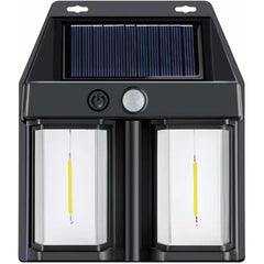 Lampa Solara LED Decorativa de Perete, Practicpentrucasa, pentru Exterior, Suspendata, 800mAh, 15x13x6 cm, Neagra