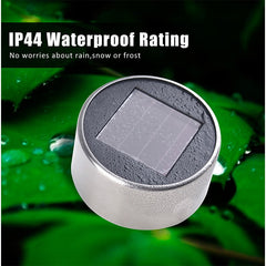 Lampa solara Led decorativa pentru gradina, Argintie, Practicpentrucasa, Lumina Multicolor