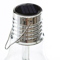 Lampa Solara LED Decorativa sub forma de Bulb, pentru exterior, suspendata, IP65, Ultron Transparent, lumina rece, Practicpentrucasa