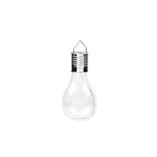 Lampa Solara LED Decorativa sub forma de Bulb, pentru exterior, suspendata, IP65, Ultron Transparent, lumina calda, Practicpentrucasa