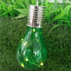Lampa Solara LED Decorativa sub forma de Bulb, pentru exterior, suspendata, IP65, Ultron Verde, Practicpentrucasa