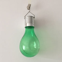 Lampa Solara LED Decorativa sub forma de Bulb, pentru exterior, suspendata, IP65, Ultron Verde, Practicpentrucasa