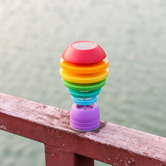 Lampa solara LED design modern pentru gradina Practicpentrucasa, inaltime 45 cm, 2 moduri de utilizare, 45 x 10 cm, material sticla si ABS, 2V, ABS, 600mAh, alb cald si alb rece, mulicolor