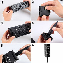 Lampa solara LED Practicpentrucasa, tip felinar, pentru gradina, inaltime 28.5 cm, putere 0.2W, 1.2V, 600mAh, alb rece