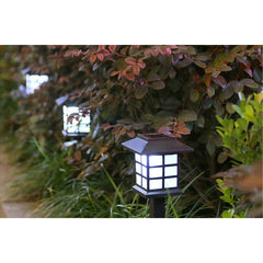 Lampa solara Led pentru gradina, Tip felinar, Practicpentrucasa, Alb rece