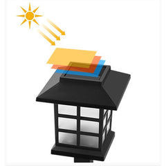 Lampa solara Led pentru gradina, Tip felinar, Practicpentrucasa, Alb rece