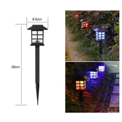 Lampa solara Led pentru gradina, Tip felinar, Practicpentrucasa, Multicolor