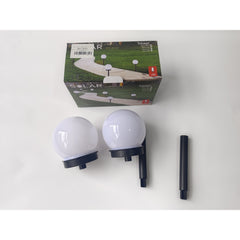 Set 2 Lampi Solare LED, Sferice, Tip Glob Practicpentrucasa, Diametru 10 cm, Alb rece
