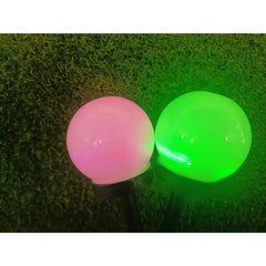 Set 2 lampa solara LED, Sferica, Tip Glob Practicpentrucasa, Diametru 10 cm, Multicolor