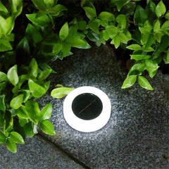 Lampa solara LED, sub forma de cerc, pentru gazon sau gradina, Rezistenta la apa, Practicpentrucasa, Alb rece