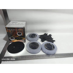 Lampa solara LED, sub forma de cerc, pentru gazon sau gradina, Rezistenta la apa, Practicpentrucasa, Alb rece