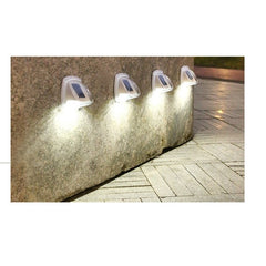 Lampa solara LED tip aplica pentru perete Practicpentrucasa, 8.5 x 9 cm, 2V, ABS, 600mAh, rezistent la apa, material ABS, 8 LED-uri, alb rece