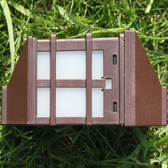 Lampa solara LED tip Felinar pentru perete Practicpentrucasa, 11.5 x 8.3cm, 1.2V, ABS, 400mAh, alb rece