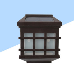 Lampa solara LED tip Felinar pentru perete Practicpentrucasa, 11.5 x 8.3cm, 1.2V, ABS, 400mAh, alb rece