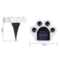 Lampa solara LED, Tip laba de urs, pentru gazon sau gradina, Rezistenta la apa, Practicpentrucasa, Alb rece