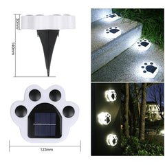 Lampa solara LED, Tip laba de urs, pentru gazon sau gradina, Rezistenta la apa, Practicpentrucasa, Alb rece