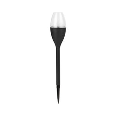 Lampa solara LED tip pahar de vin pentru gradina Practicpentrucasa, inaltime 37.5 cm, efect de flacara, material PVC si ABS, 2V, 200mAh, alb rece